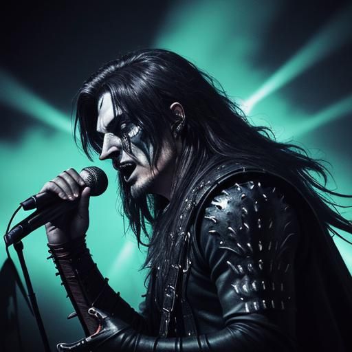 Helloween Metal Band on Stage: Dark Fantasy Illustration