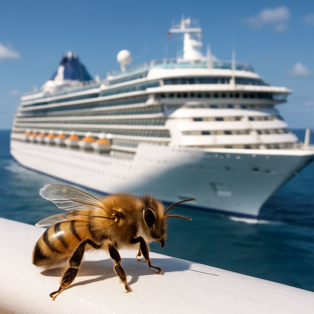 A Honey Bee Embarks on a Luxury Cruise