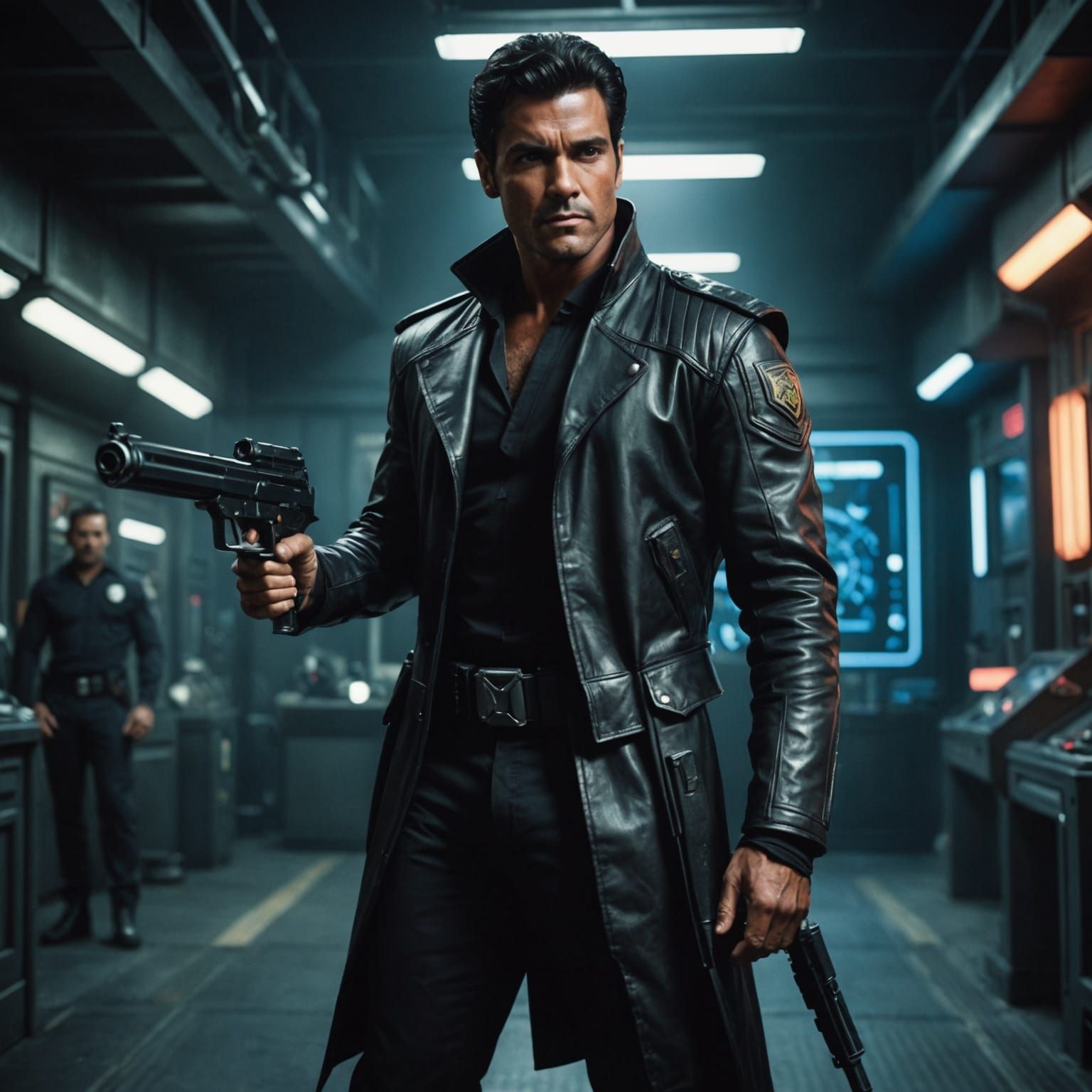 Galactic Agent Film Still in Cinematic Lighting