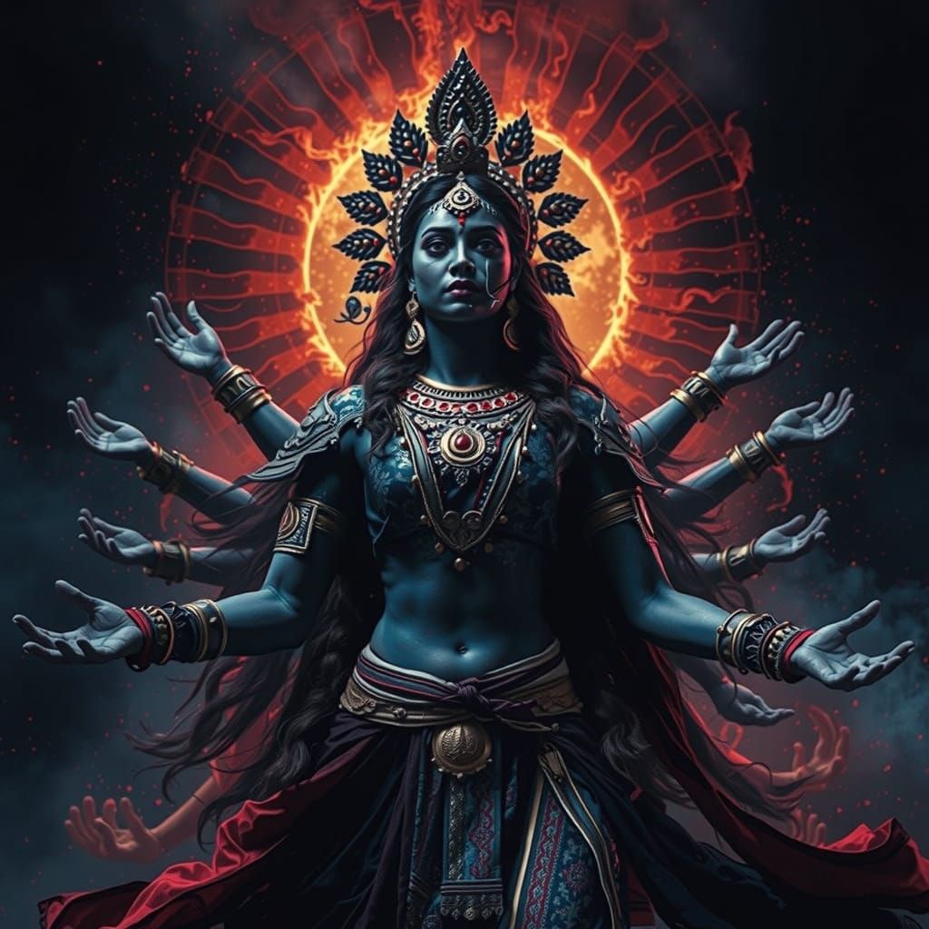 Maha Kali: Dramatic Chiaroscuro Cinematic Masterpiece