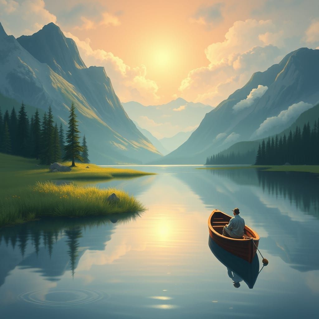 Loomigi's Serene Mid-Afternoon Lake Scene