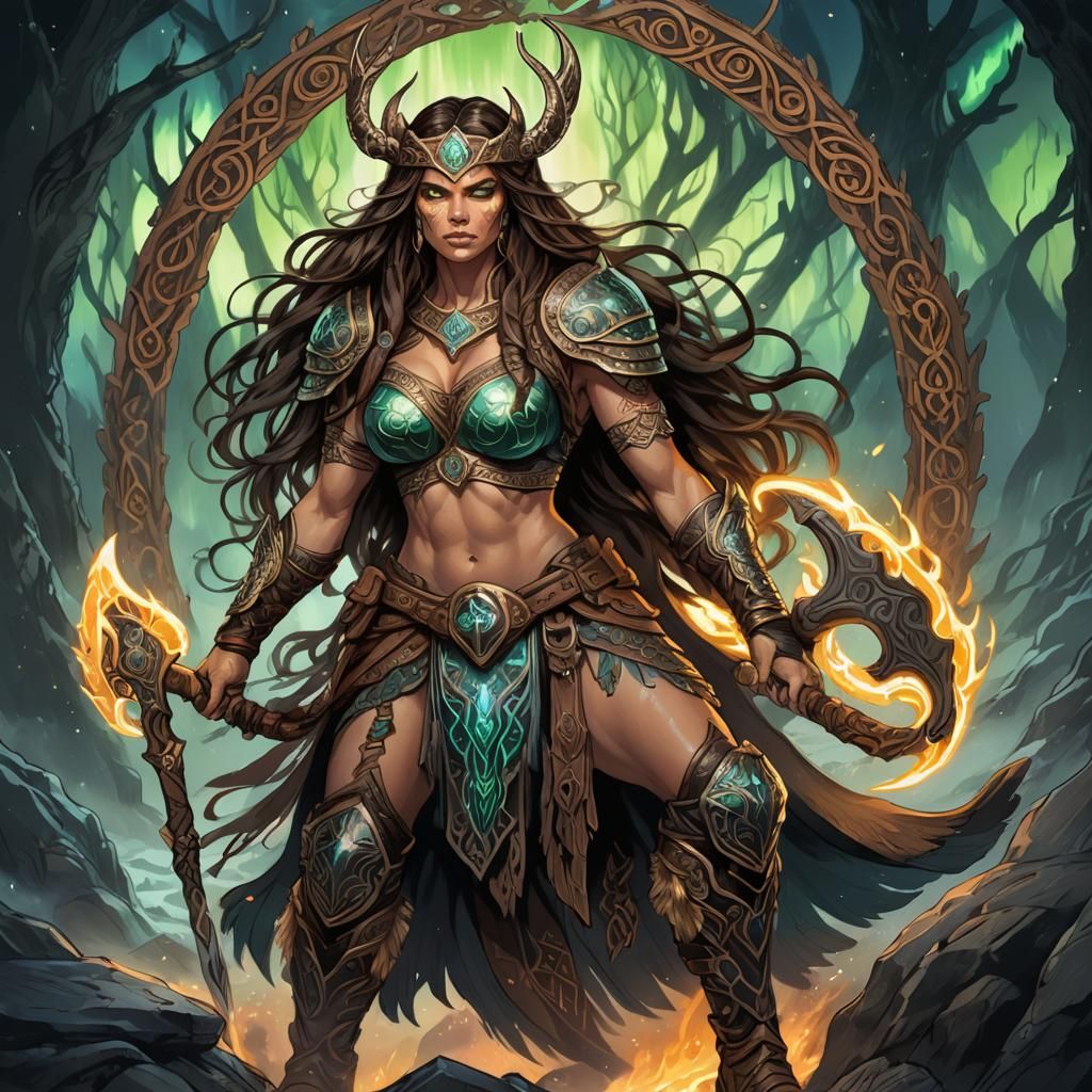 Viking Druid Necromancer in Full Armor