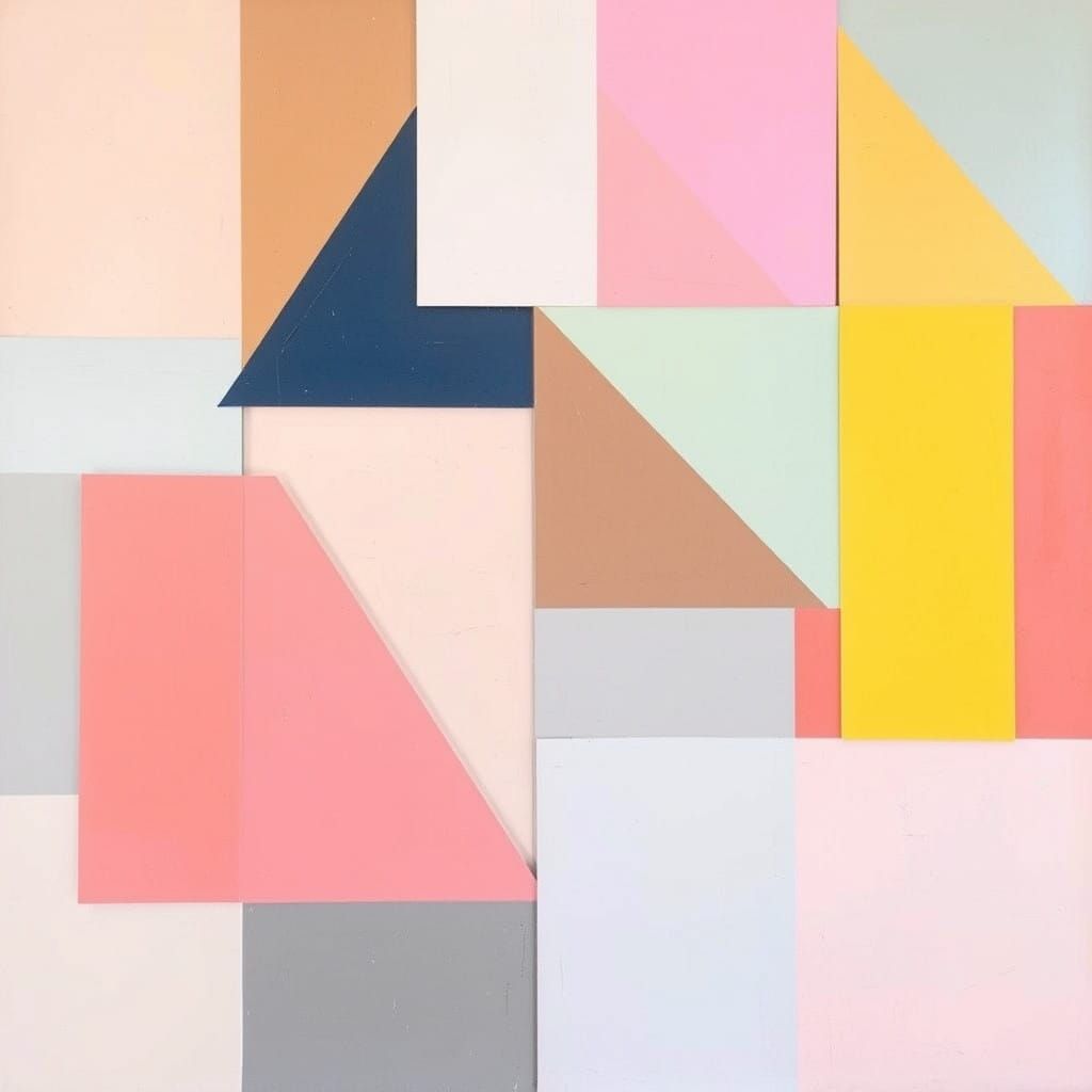 Vibrant Geometric Art in Bold, Modern Style