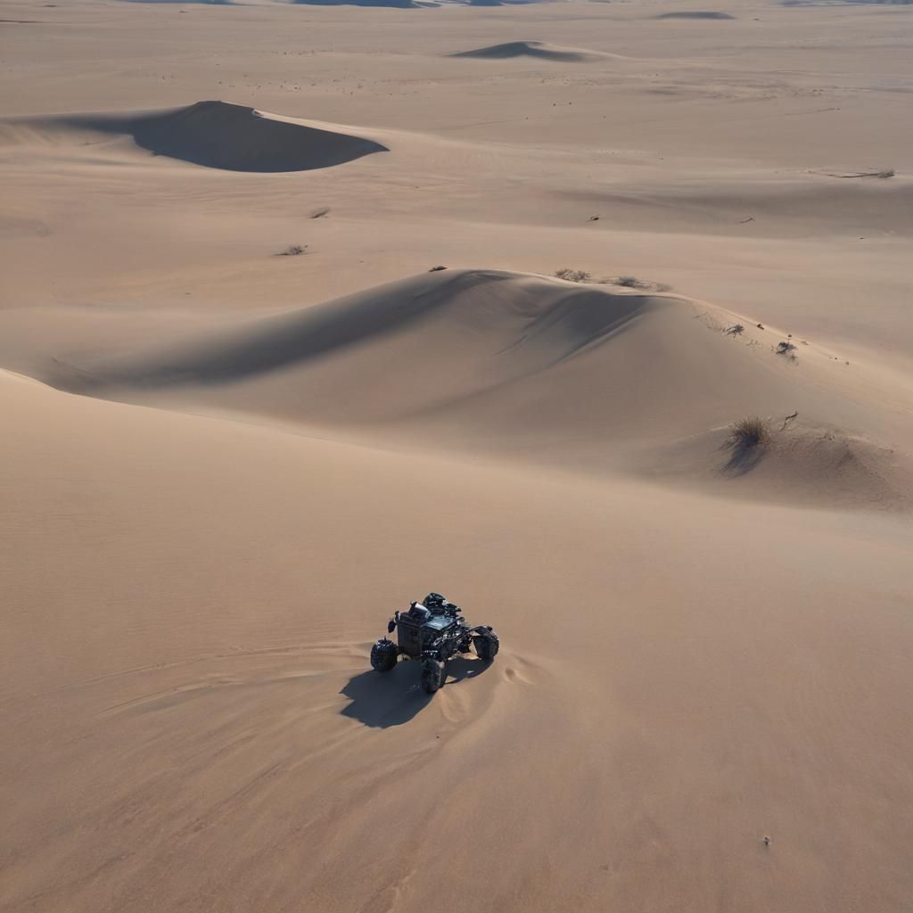 Nomad in Vast Desert Landscape: Digital Matte Painting