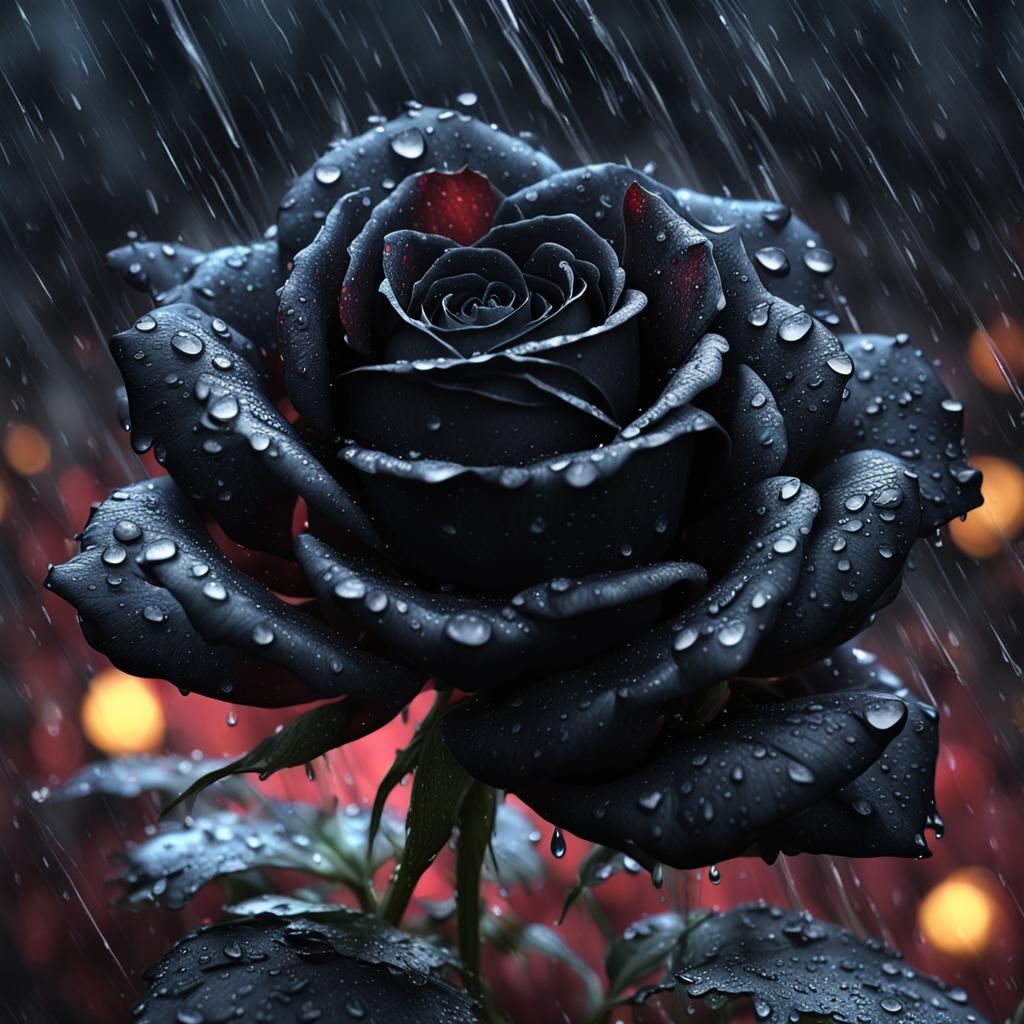 Raindrops on Black Roses: Detailed Matte Painting