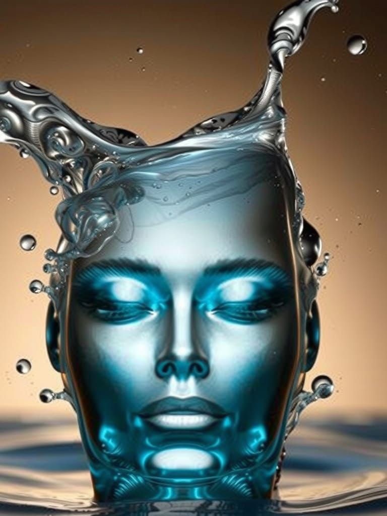Realistic Water Portrait Masterpiece