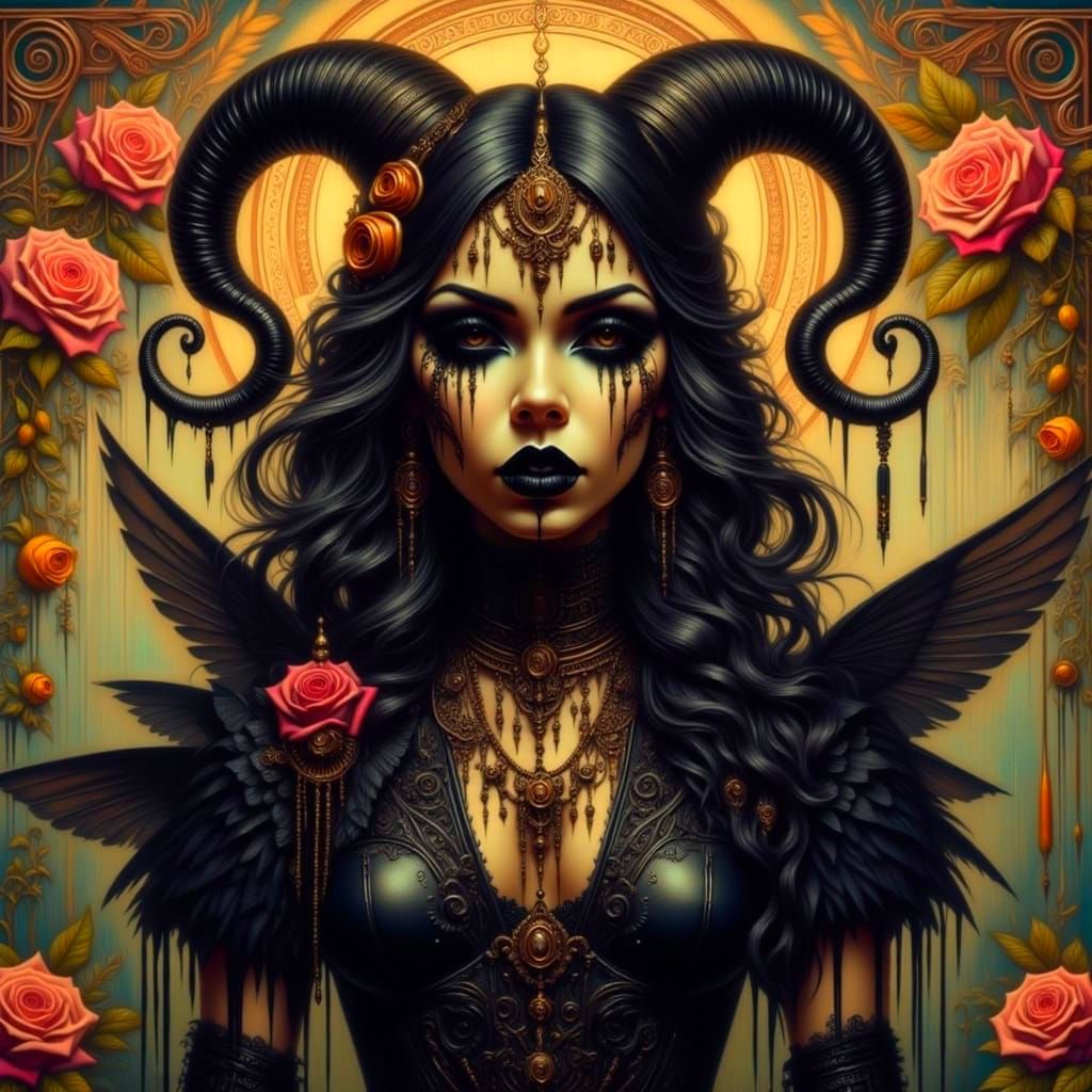 Ethereal Goth Goddess in Twisted Darkness