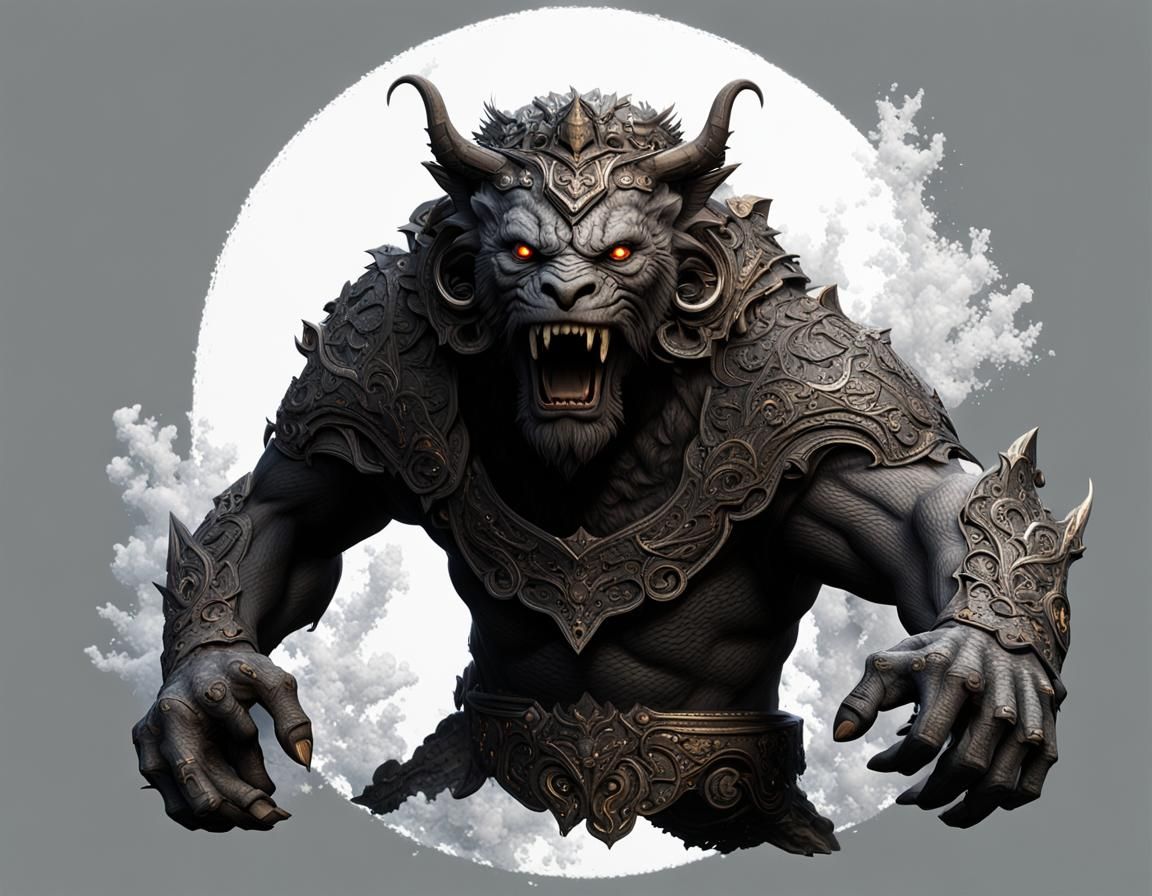 Detailed Gargoyle Statue in 3D