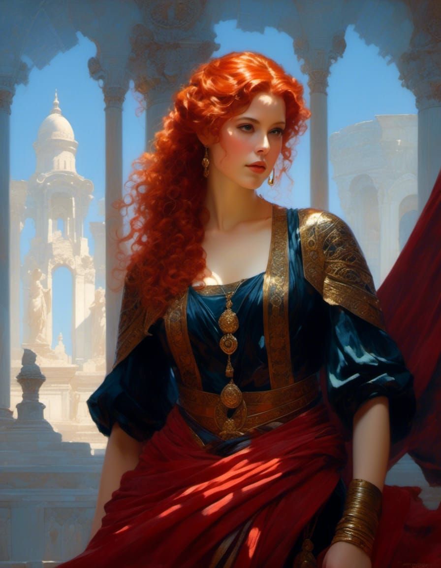 Rococo Jedi Lady Portrait in Dramatic Lighting