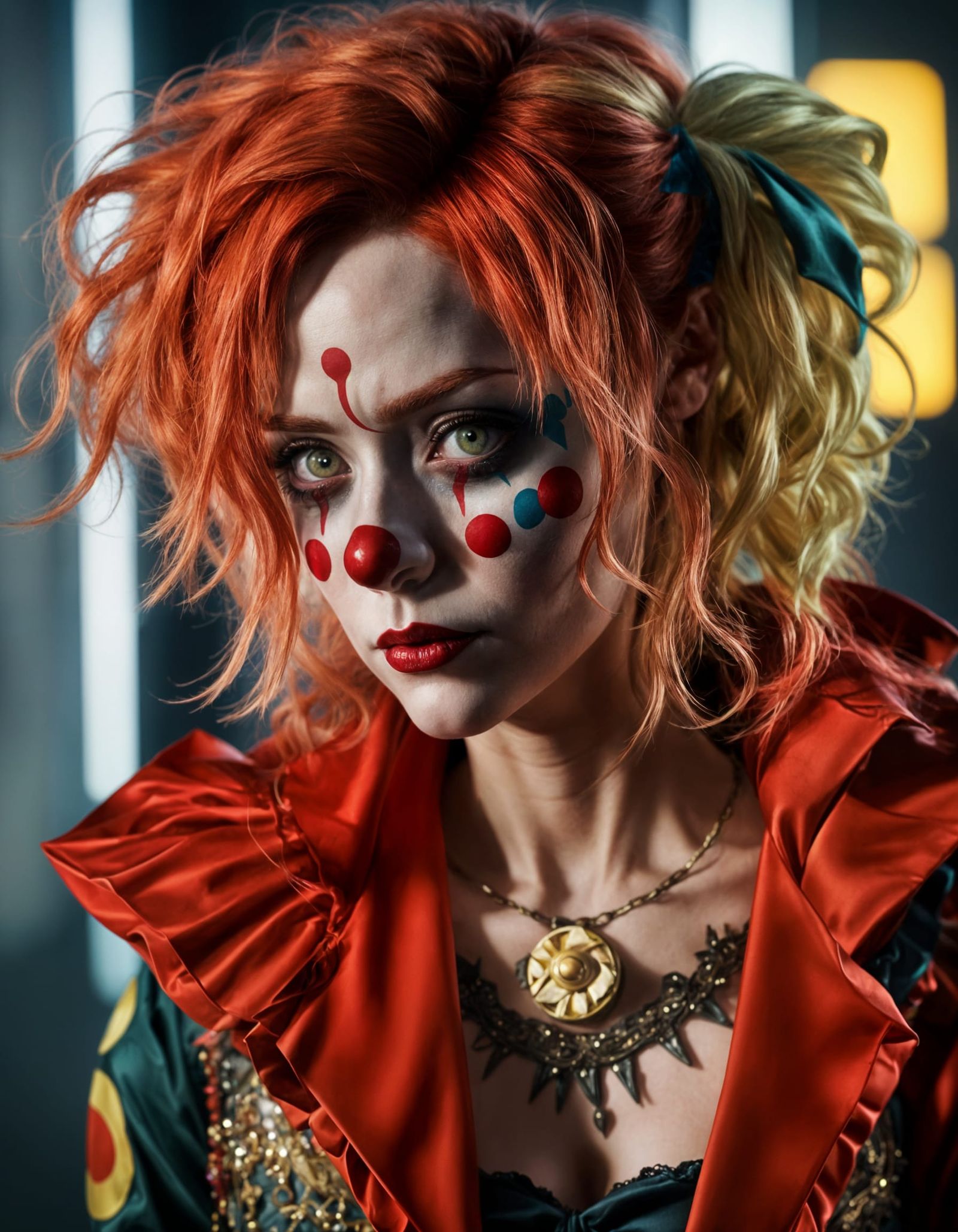 Sad Clown in Magical Girl Pencilsteampunk Style