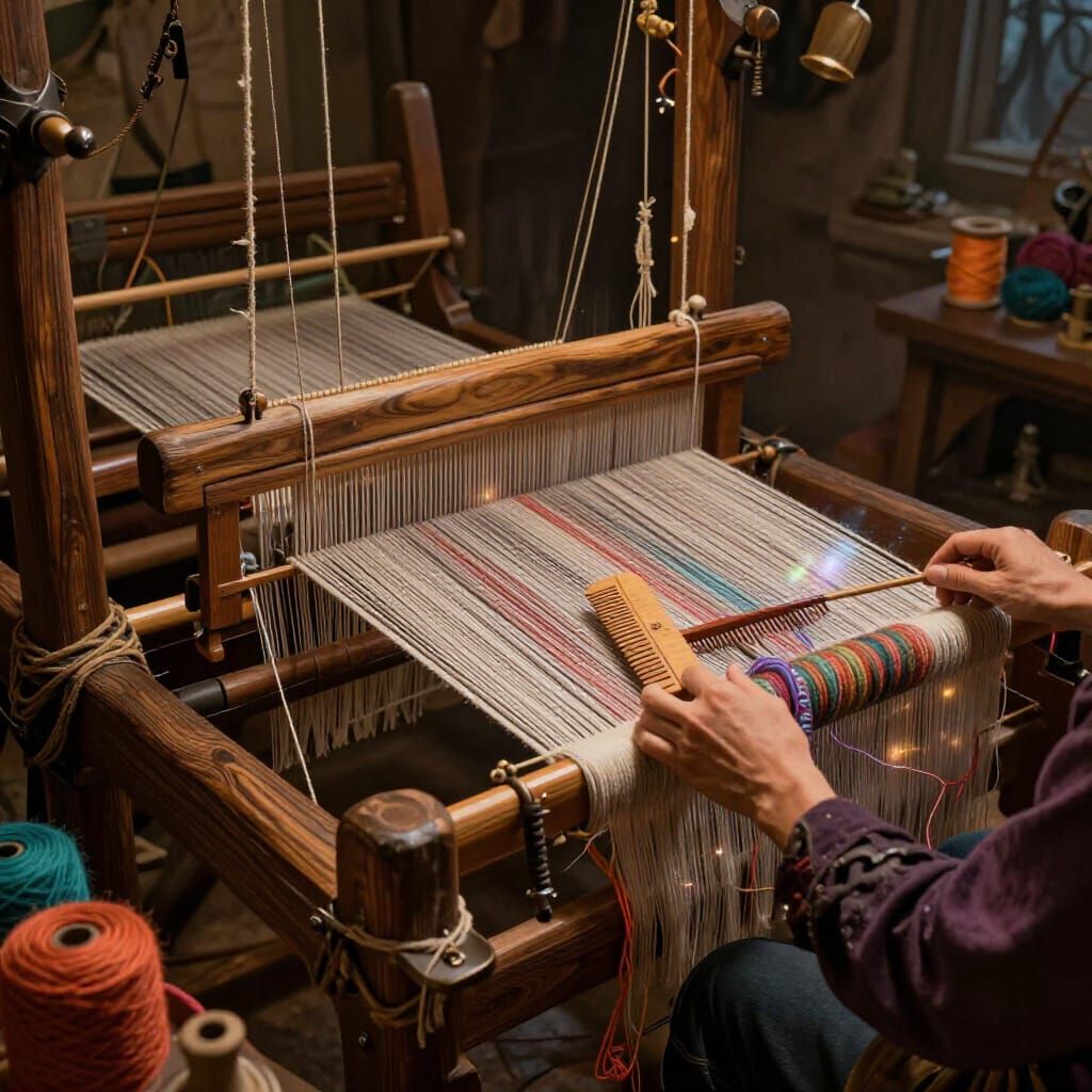 Fantasy Loom & Weaver's Tools in Larry Elmore Style