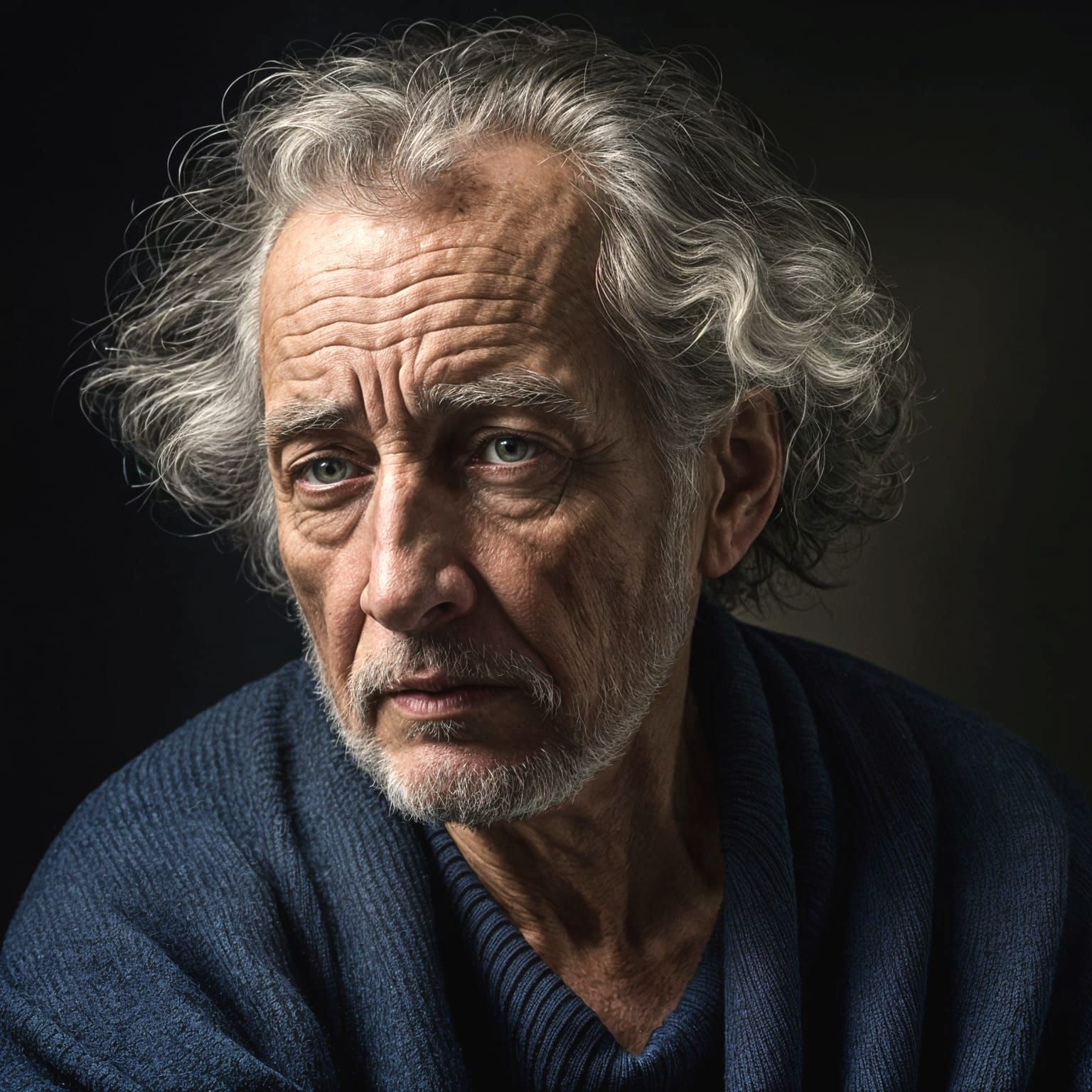 Hyperrealistic Portrait of Middle Aged Man