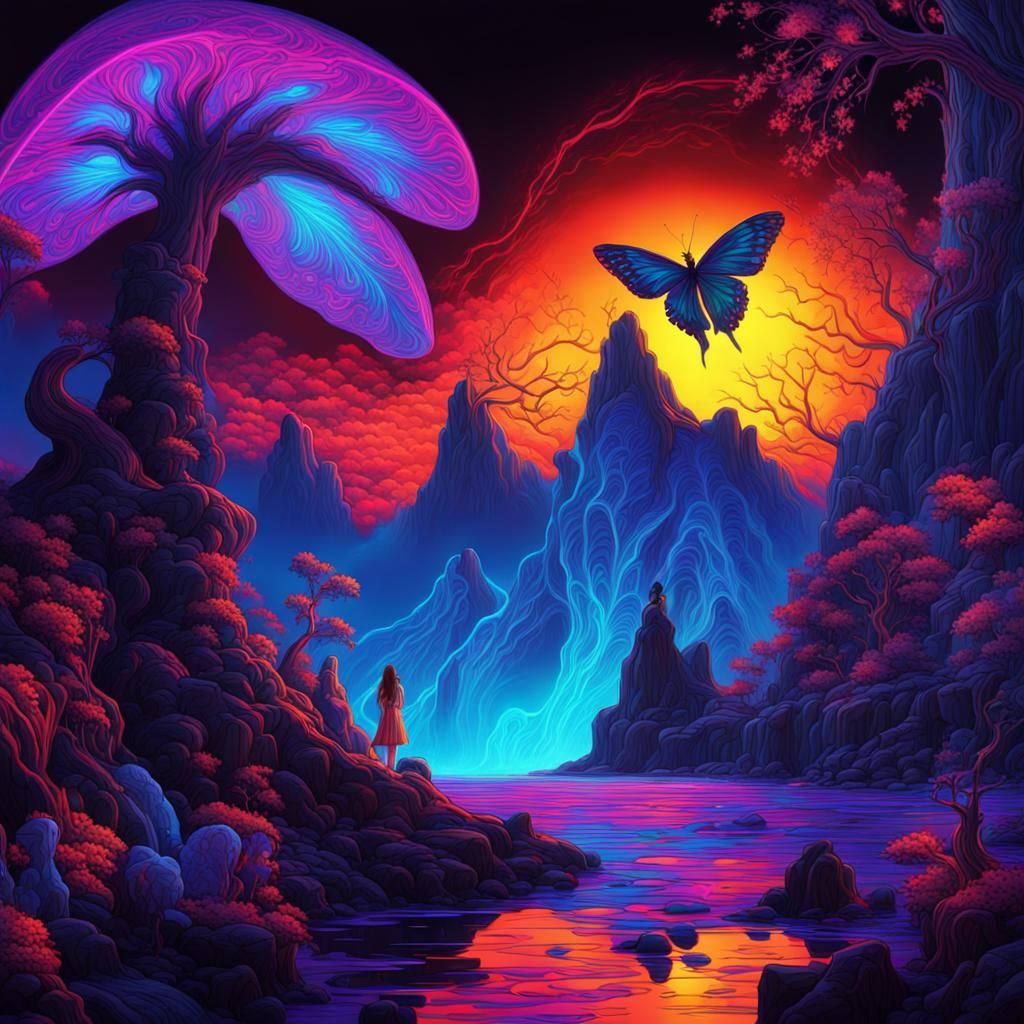 Spectacular Black Light Art in Unreal Engine 5