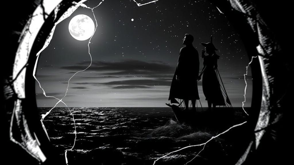 Moonlit Whispers in a Fractured Landscape