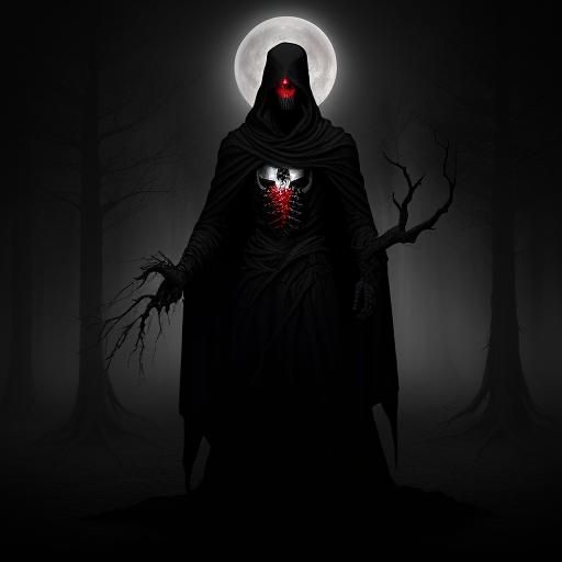 Surreal Gothic Death Figure in Dark Fantasy Style