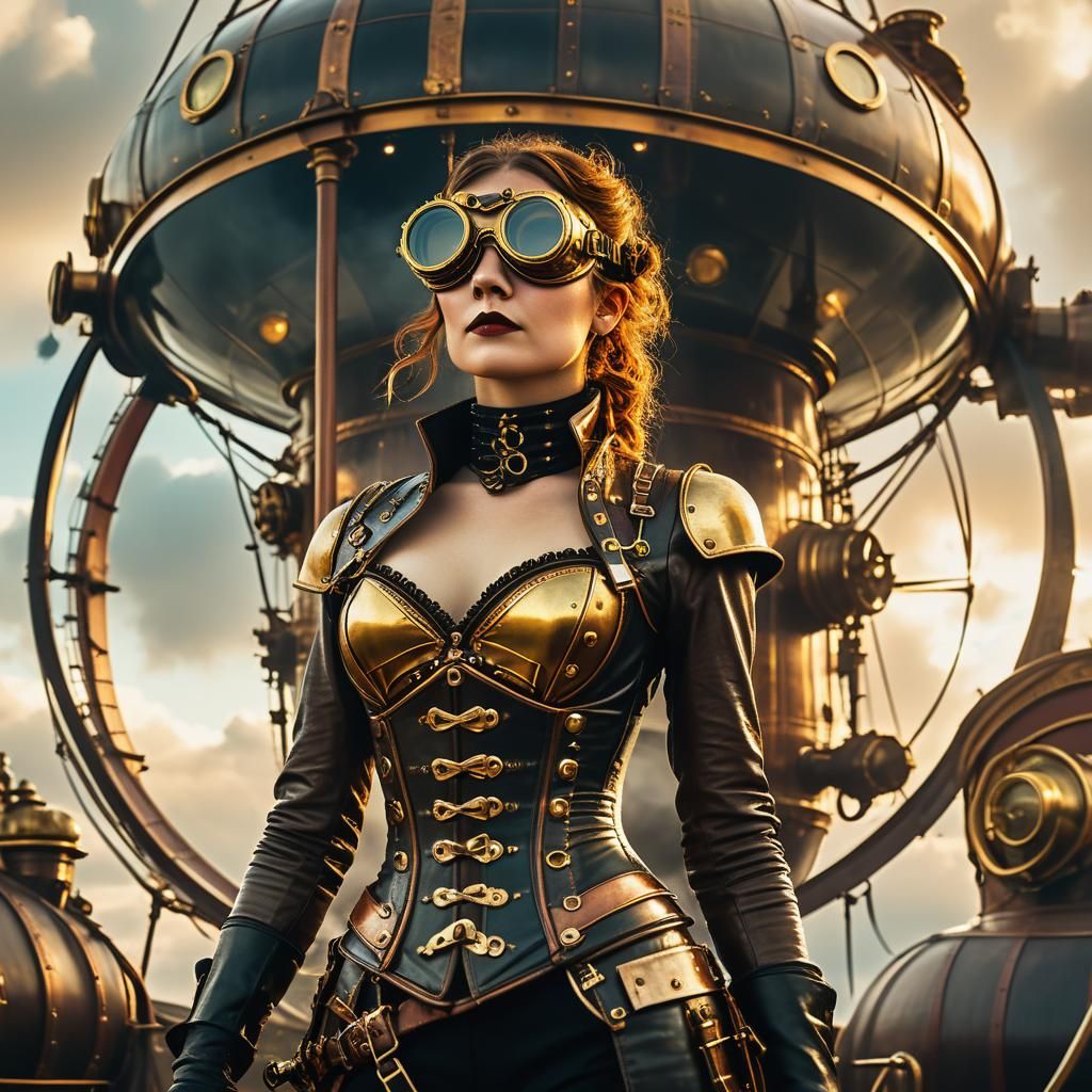 Steampunk Airship Adventure in Aetherpunk Style