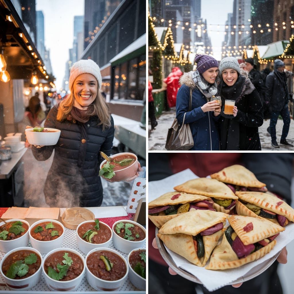 Festive Vegan Food at NYC Winter Market