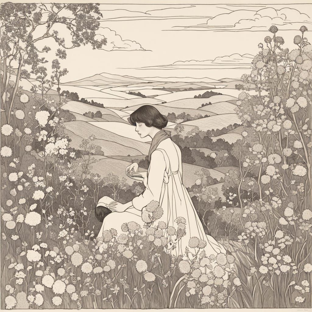 Wildflowers in the Style of Beal, Beardsley, Barnet and Bell...