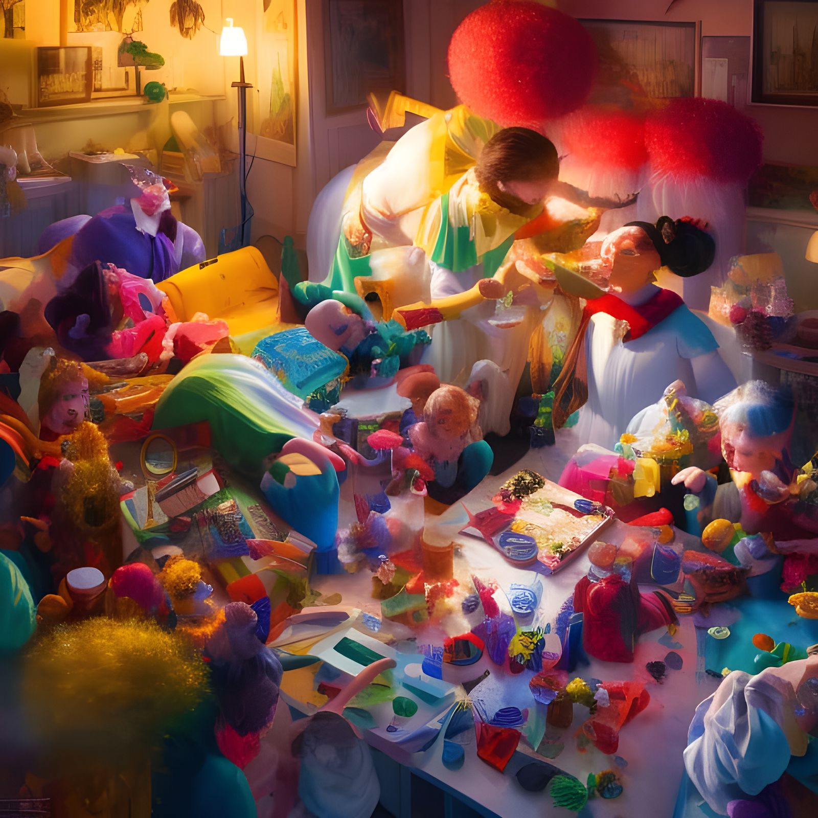 Abstract Hyperreal Dreamscape with Soft Light and Magic