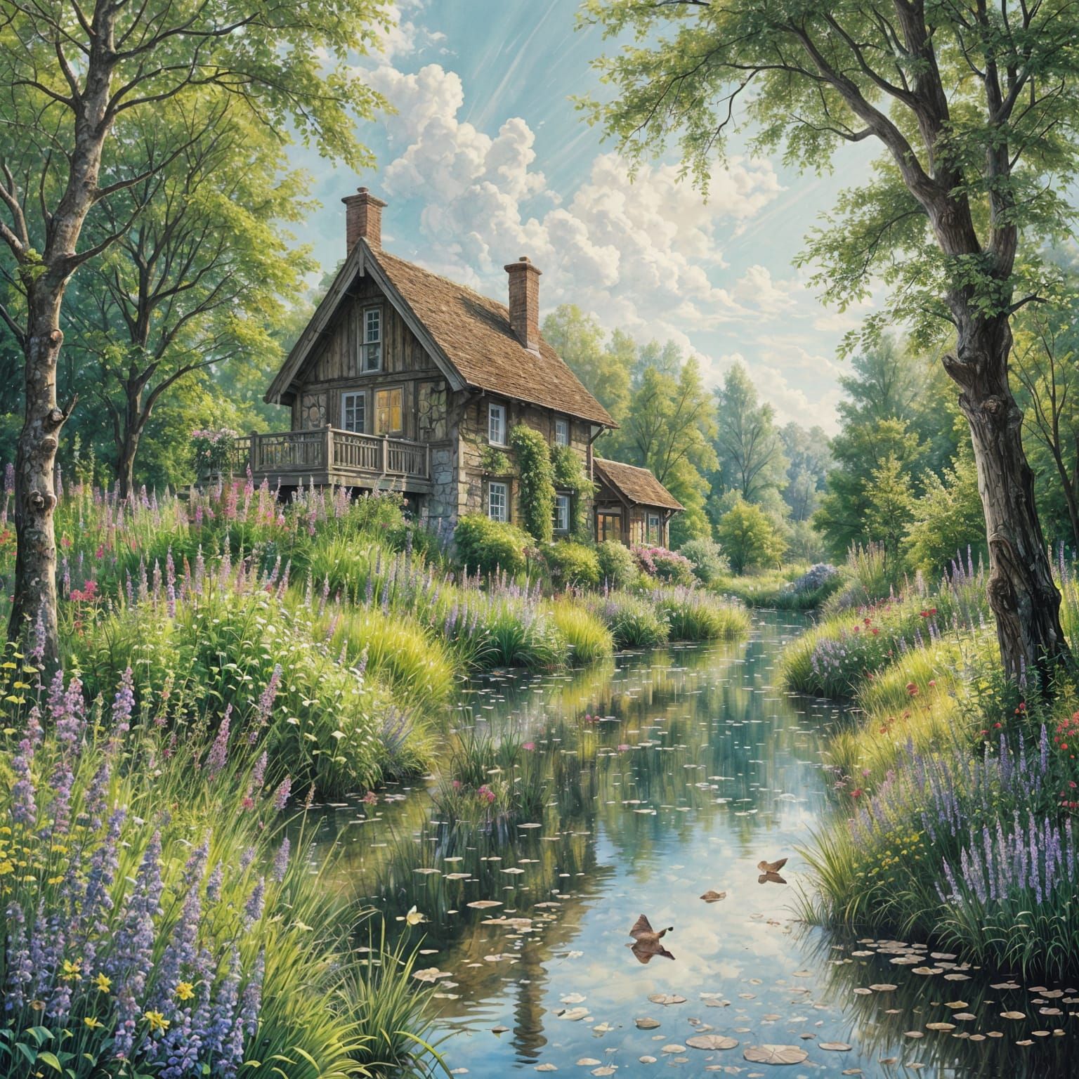 An English countryside.