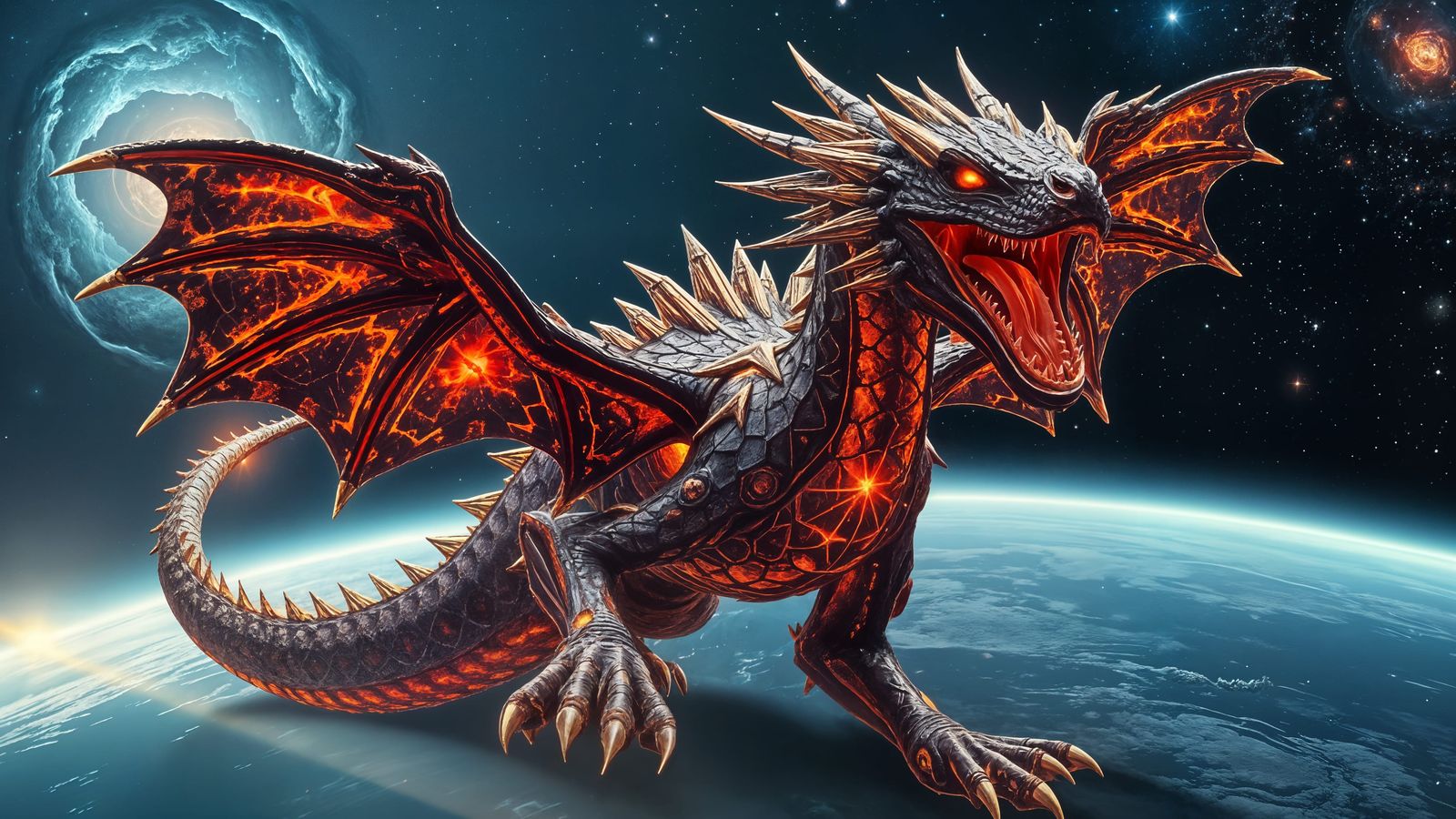 Cosmic Leviathan Awakens: Dark Matter Dragon of the Void