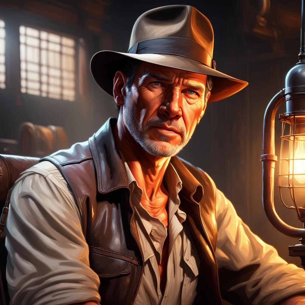Indiana Jones Portrait in Disney Pixar Style