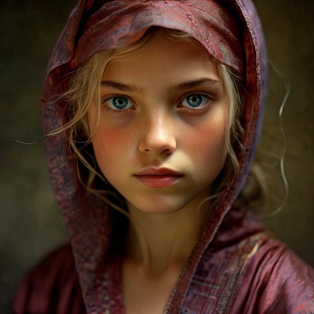 Gorgeous Girl Portrait in Chiaroscuro Style