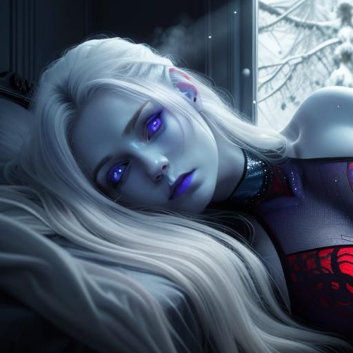 Demon Lich Waking Up in Ethereal Glow