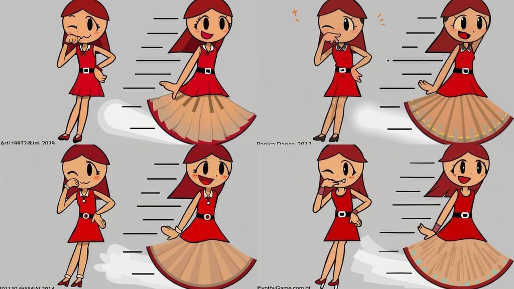 Anime Chibi Girl Tap Dancing in Manga Style