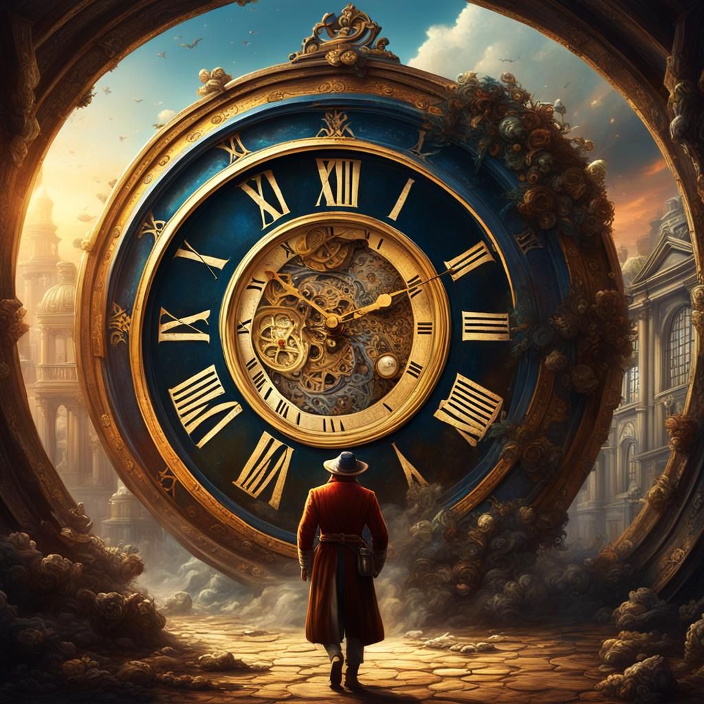 Time Traveler's Vortex: A Hyperrealistic Journey