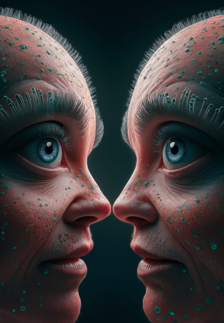 Recursive Andromorph Eyes with Luminous Optic Fibers