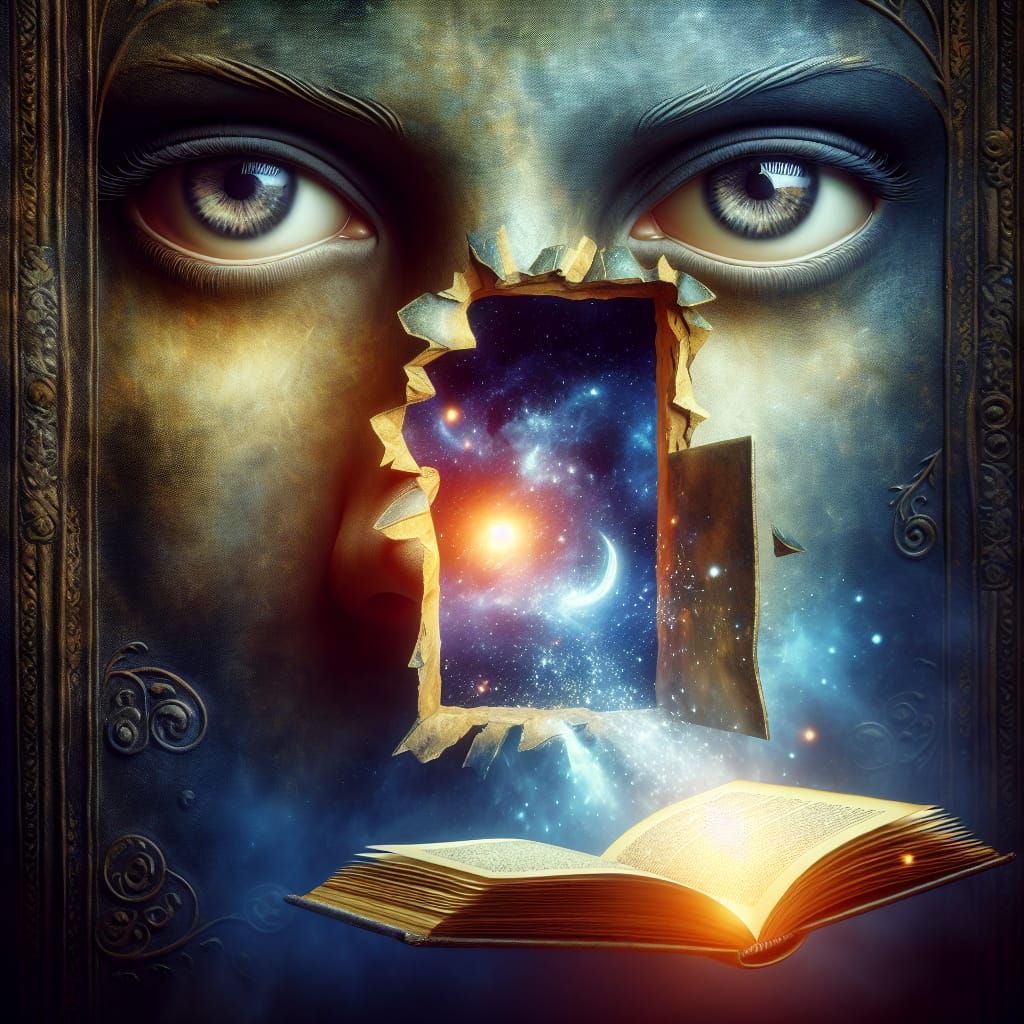 Mystical Portal: Face Reveals Ancient Text