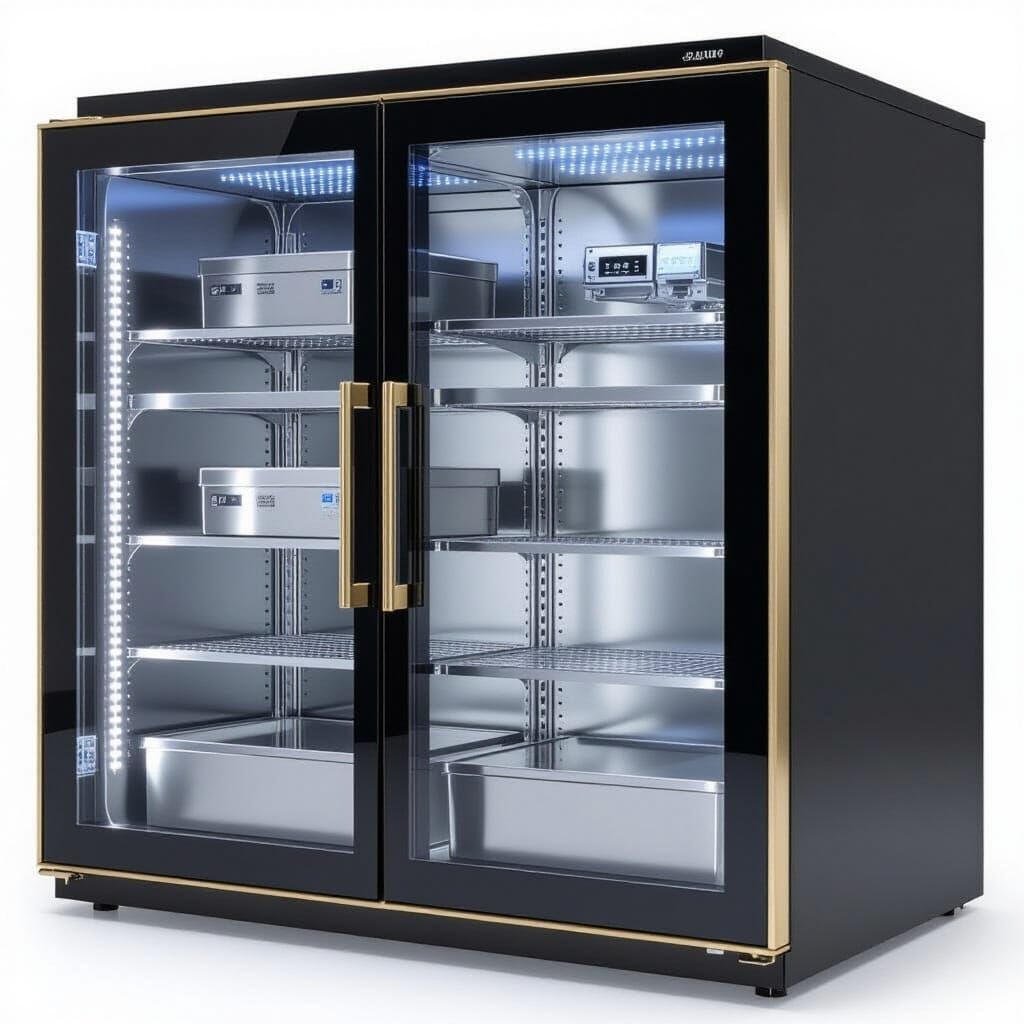 Luxury Growth Unit: Matte Black Steel & Gold Accents