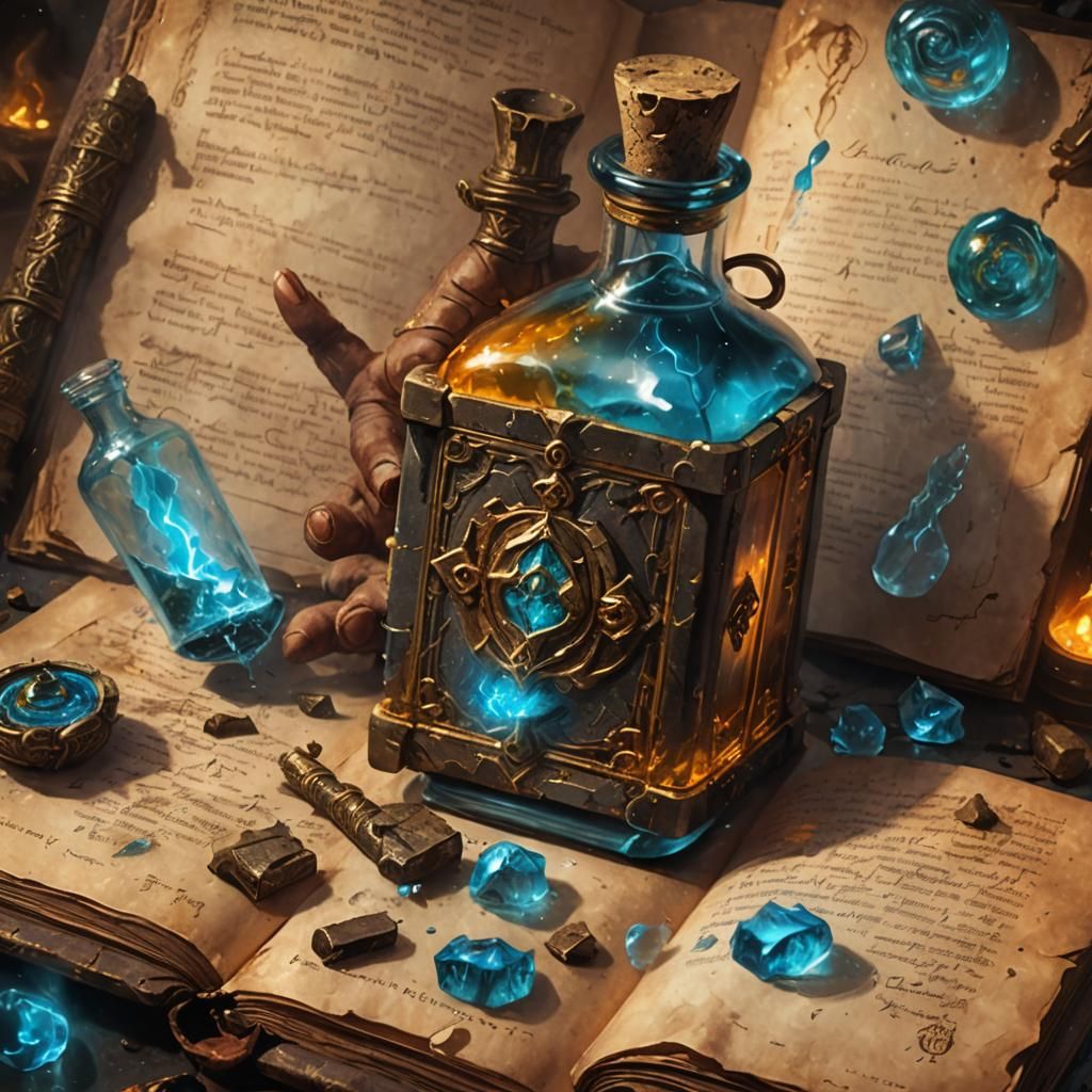 Glowing Potion Imbues Warrior with Power