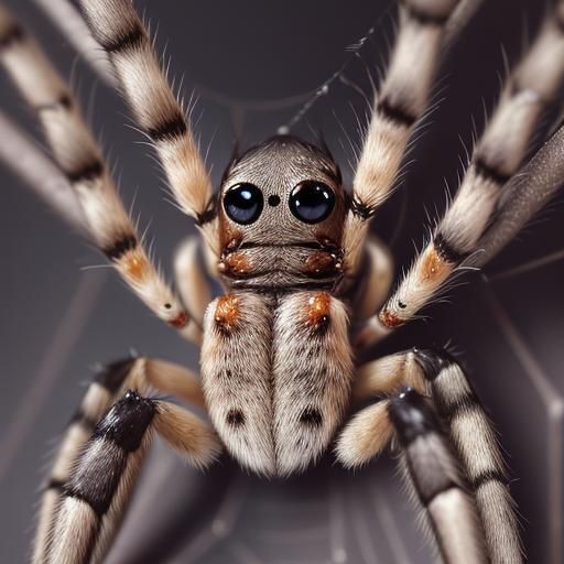 Detailed Macro Photograph of a Spider