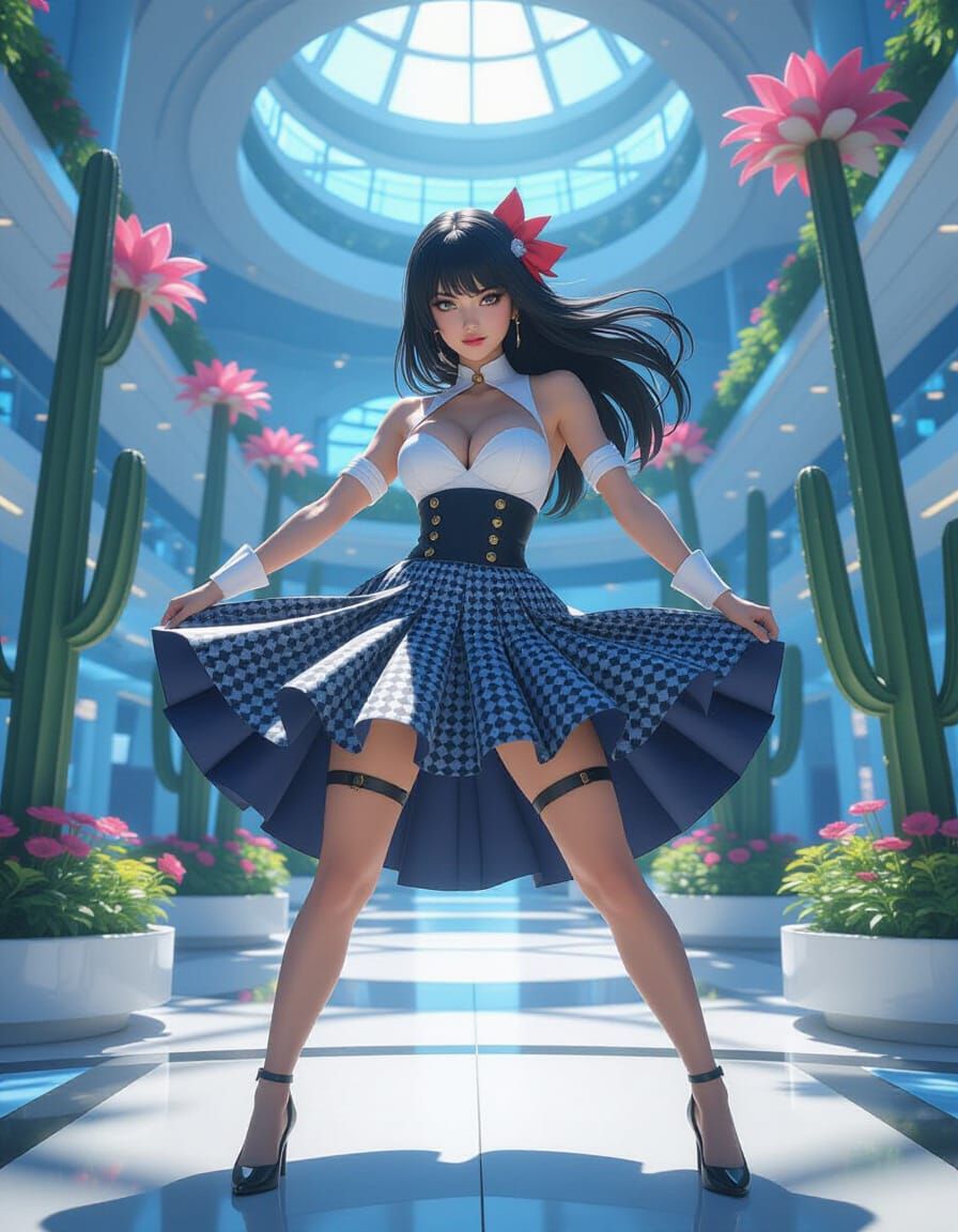 Cosplaying Yumeko in Cyberpunk Botanical Garden