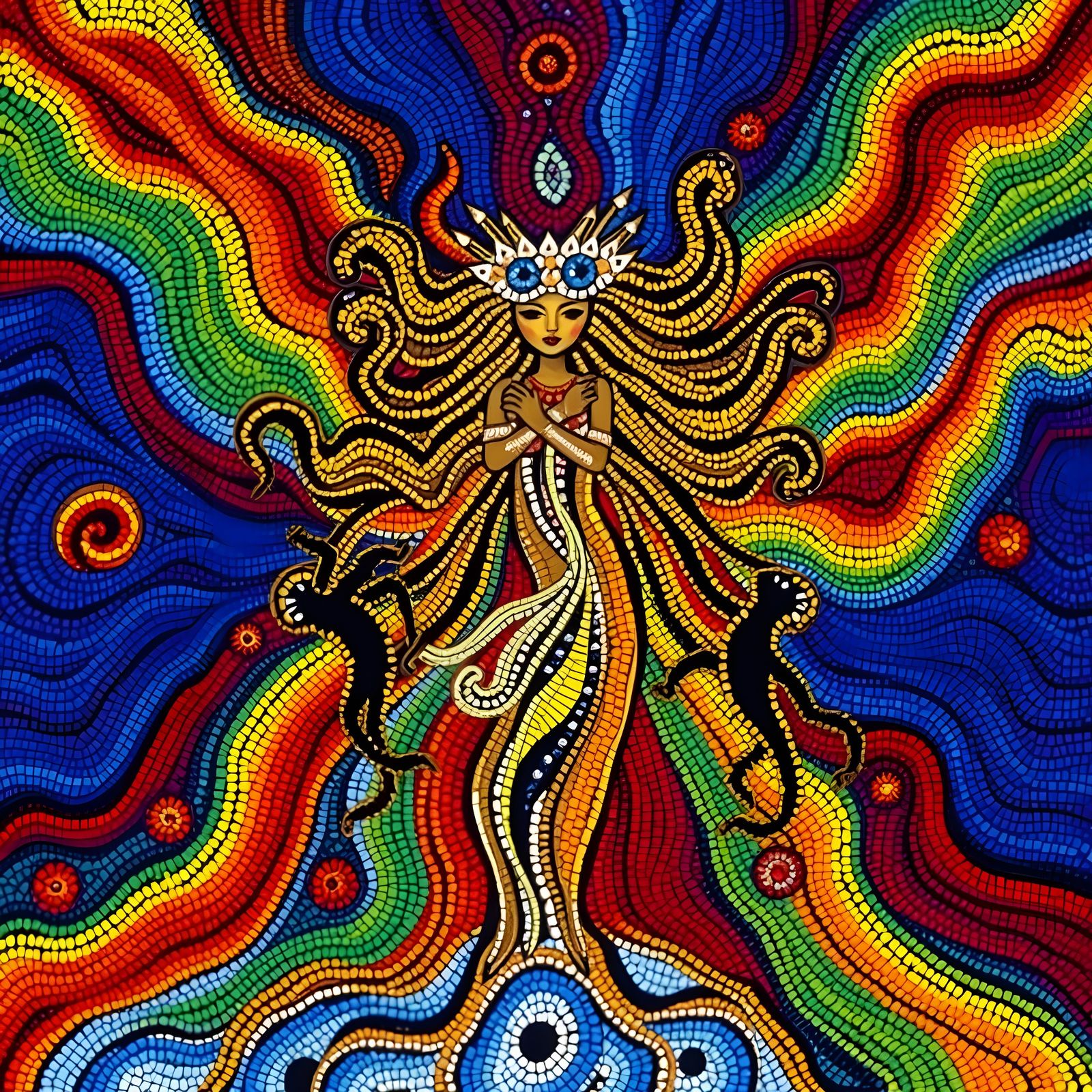 Colored Bead Wandjina