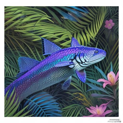 Vibrant Snake Head Watercolor in 3D Render