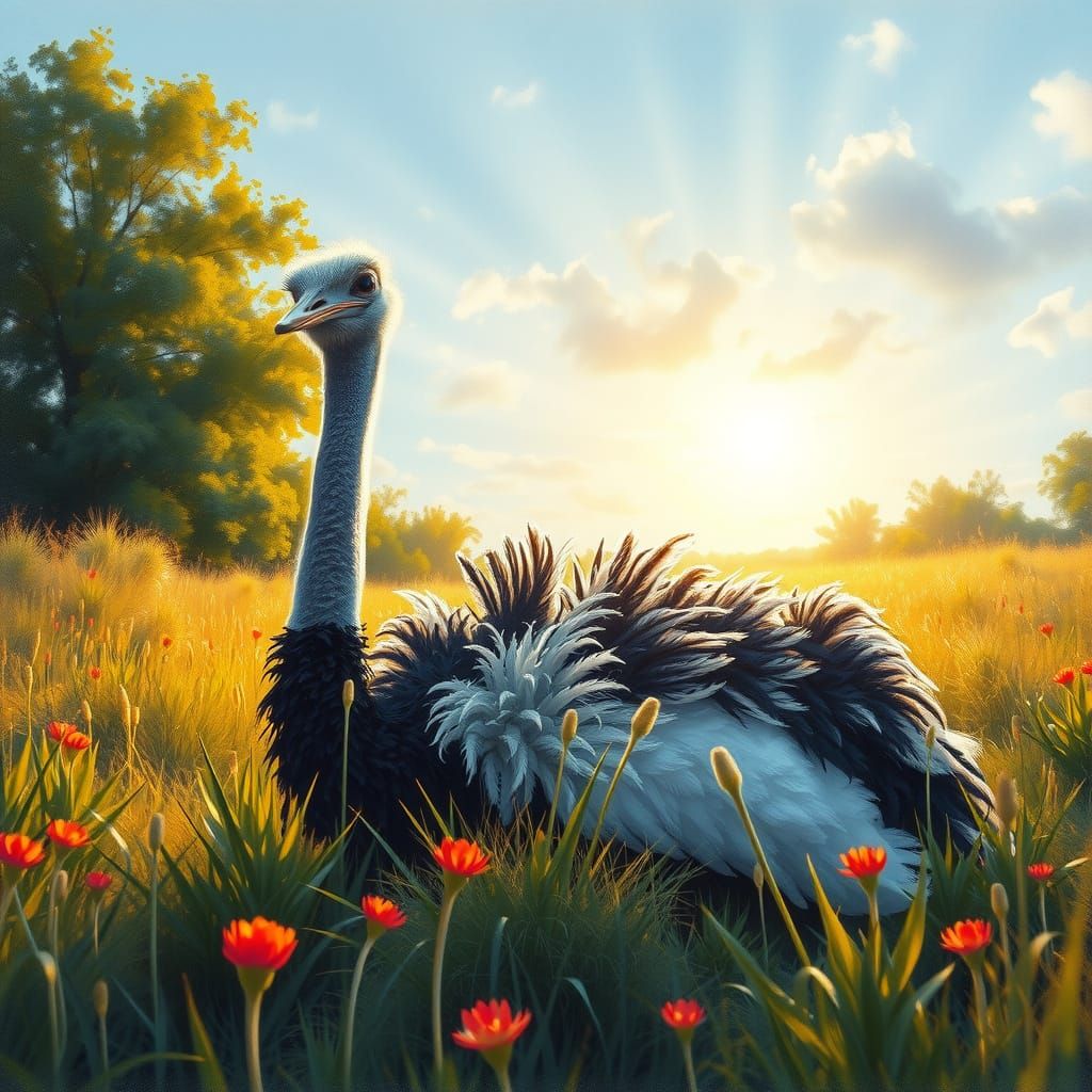 Gorgeous Lazy Ostrich