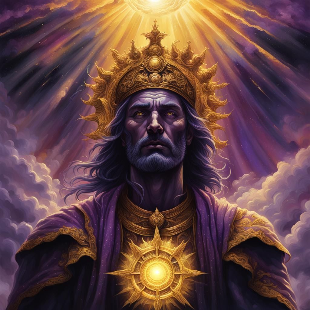 God in Heaven Portrait: Dark Fantasy Concept Art