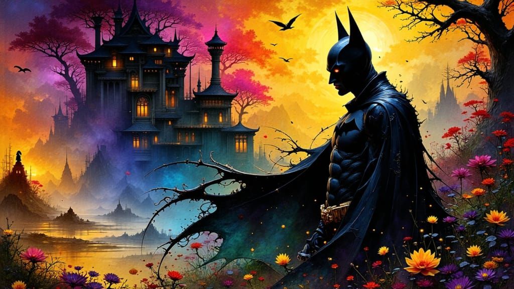 Batman Contemplates Victorian Mysticism in Steampunk Dreamsc...
