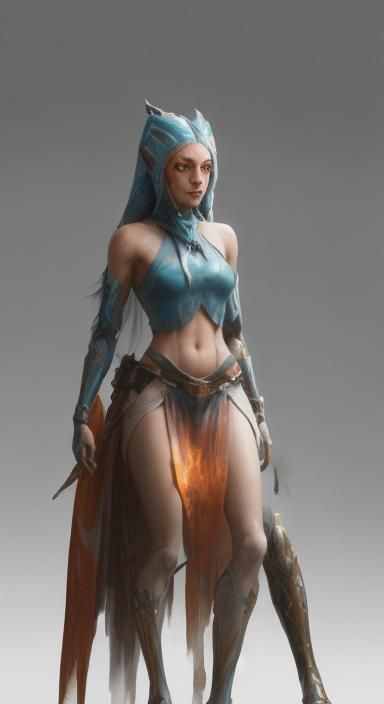 Ahsoka Centaur in Ethereal Graffiti Art Style