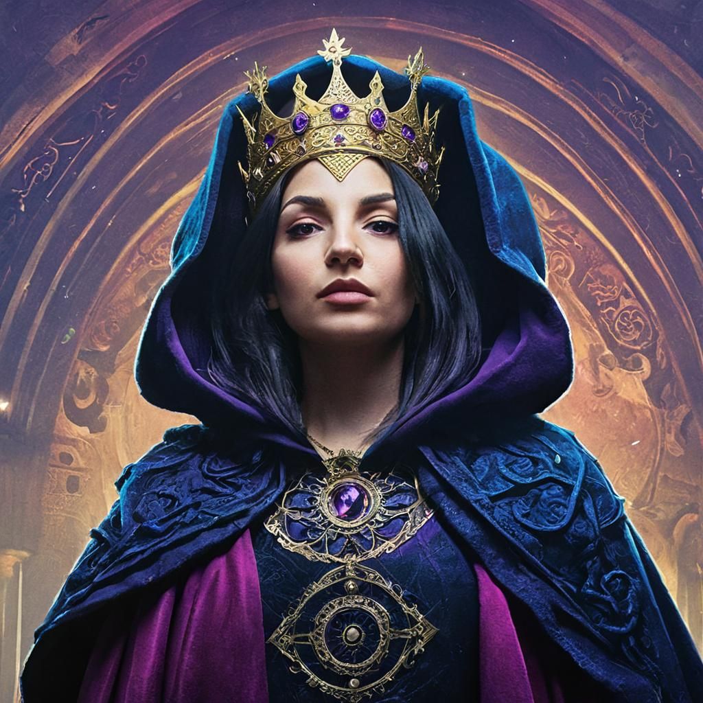 Medieval Royal Figure in Dark Fantasy Style