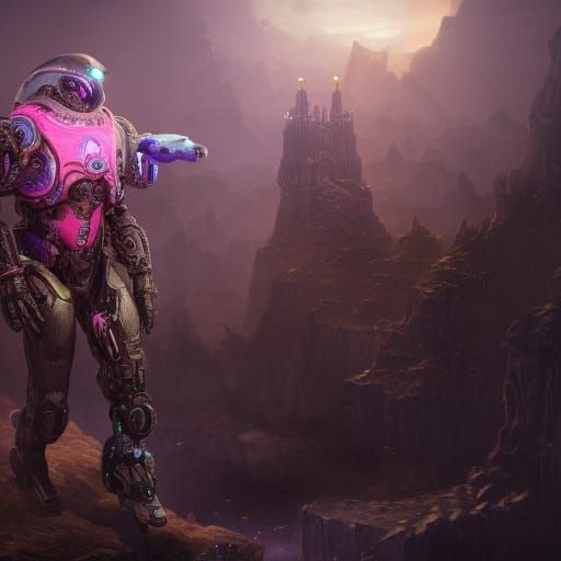 Cyborg Time Wizard Surveys Primitive Civilization