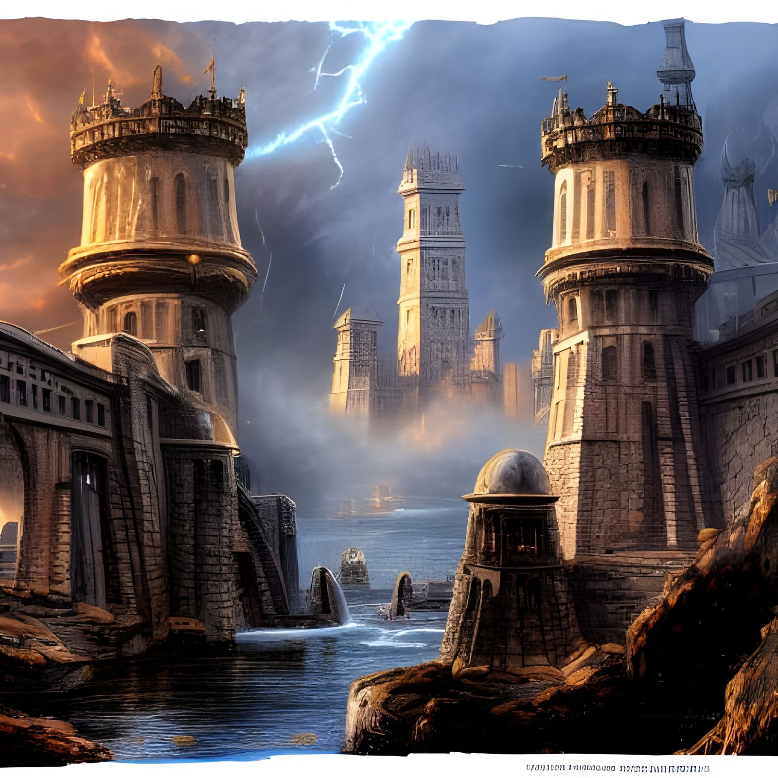 Epic Drawing of Ancient Valyria in Jim Lee Style
