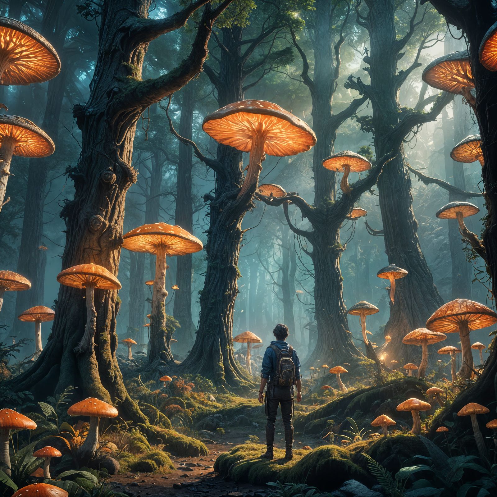 Fantastical Mushroom Forest Concept Art