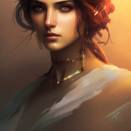 Beautiful Turkish Woman Warriors Portrait