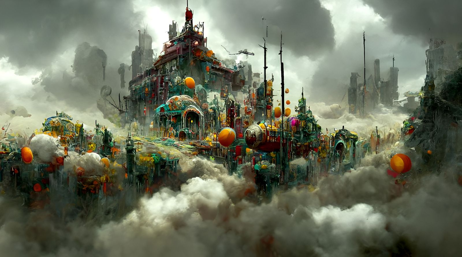 Post-Apocalyptic Wonderland: Digital Illustration