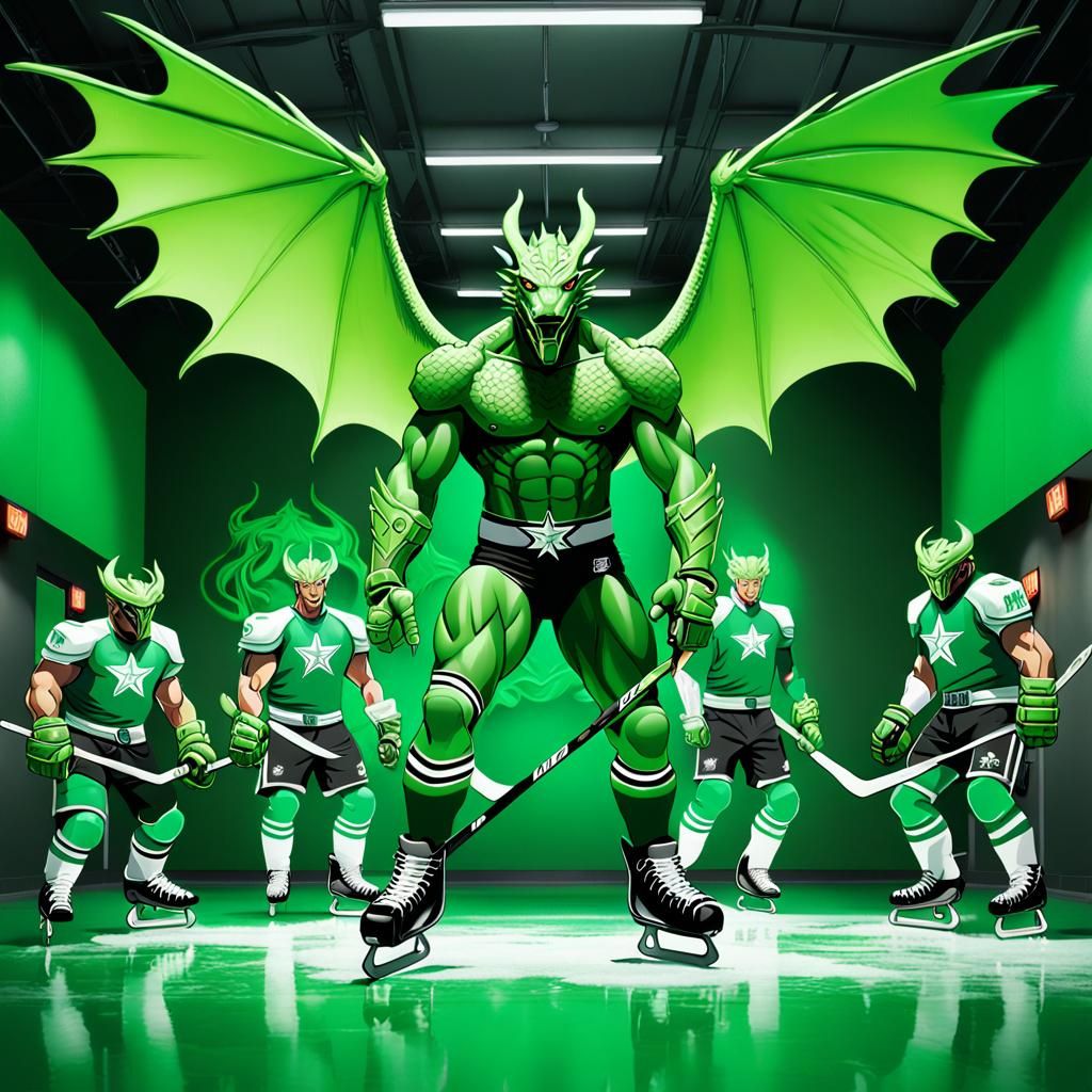 Hyperrealistic Mandragons Play Ice Hockey