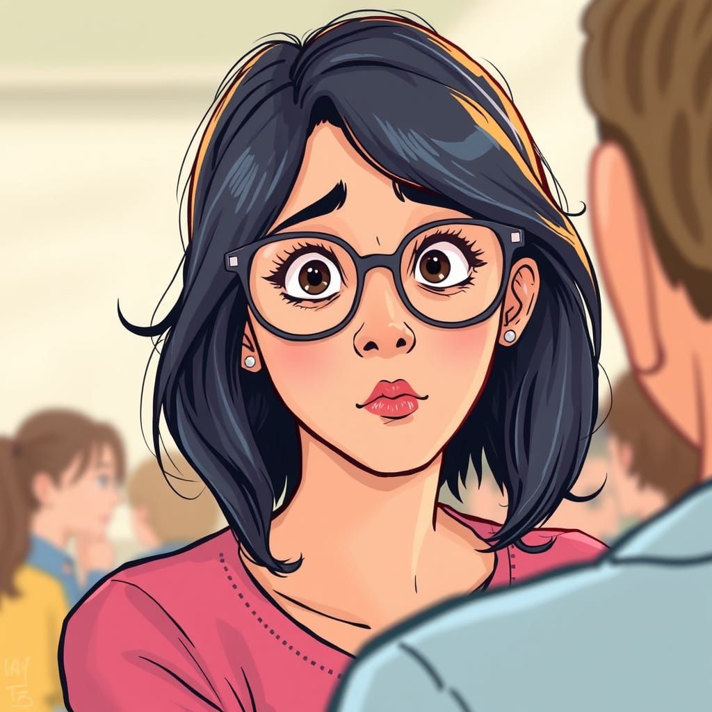 Jenny's Puzzled Look: A Digital Illustration
